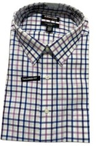 Kirkland Signature Mens Tailored Fit Shirt Size 16-34/35 Color Pink/Blue... - £31.65 GBP