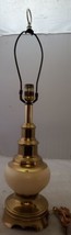 Hollywood Regency Mid Century Modern Stiffel Hanging Brass Table Lamp - £19.35 GBP