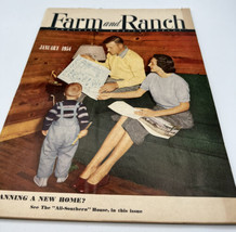 Magazine Farm and Ranch January 1954 Planning a New Home Southern Agriculture - £7.47 GBP
