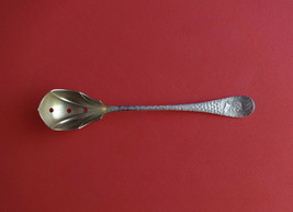 Medallion by Wood &amp; Hughes Sterling Silver Olive Spoon Gold Washed Pcd 6 1/4&quot; - £204.96 GBP