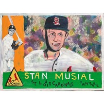 Stan Musial Original Acrylic on Canvas 18x24 by Sergio Santos @ElSantosWorld - £276.51 GBP