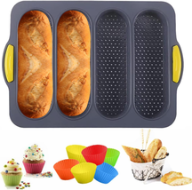 MUJUZE Bread Pans for Baking,French Bread Making Tools and Supplies with 6 Muffi - £20.07 GBP