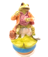 1977 VTG Schmid Beatrix Potter Mr Jeremy Fisher Lazy River Frog Music Bo... - £23.37 GBP