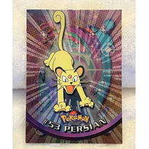 Vintage Pokemon TV Animation Series Card #53 Persian Holo-Black Topps-(1... - $7.92
