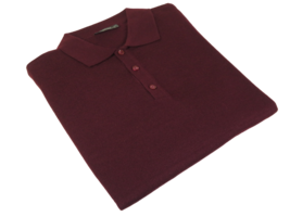 Mens PRINCELY Soft Merinos Wool Sweater Knits Lightweight Polo 1011-40 Burgundy - £56.21 GBP