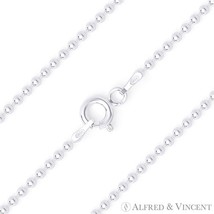 1.5mm Polished Ball Bead Link Italian Chain Anklet in .925 Italy Sterlin... - $14.15+