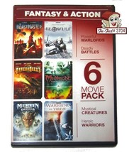 Fantasy &amp; Action 6 Movie Pack DVD 2 Disc Set Beastmaster - original packaging - £6.35 GBP