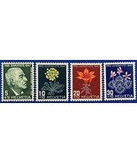 ZAYIX -1947- Switzerland - #B166-169 - Semi Postal - LH - Flora - Flowers - £1.18 GBP