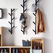 Coat And Hat Rack By Premium Racks - Contemporary Design - Wall, (Black). - £62.15 GBP
