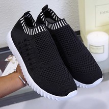 Breathable Mesh Sneakers Women Summer Slip on Soft Bottom Running Shoes Woman Pl - £20.32 GBP