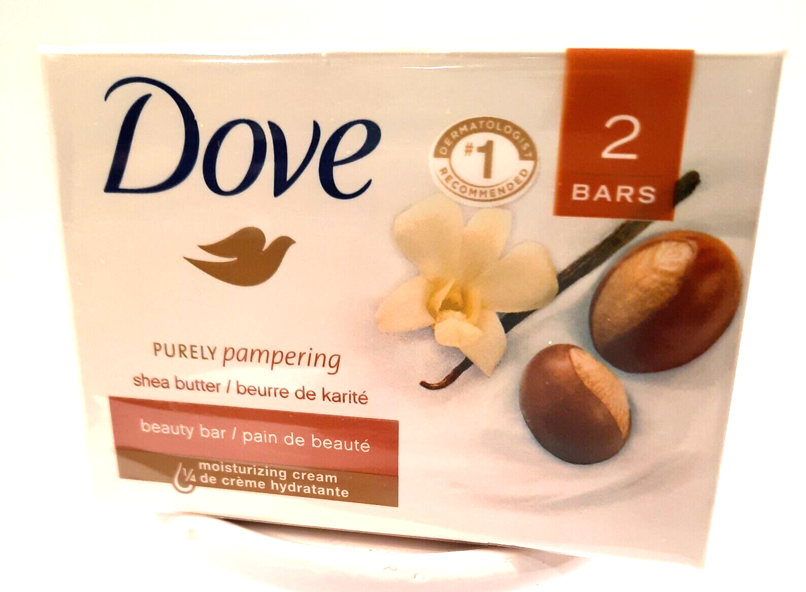 Dove Purely Pampering Shea Butter Beauty Bar, 4 oz, 2 Bar Pack 8 oz total - $7.24