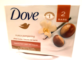 Dove Purely Pampering Shea Butter Beauty Bar, 4 oz, 2 Bar Pack 8 oz total - £5.68 GBP