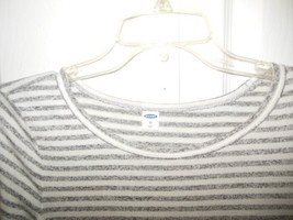 Ladies Old Navy Gray Striped TopXSmall - £10.21 GBP