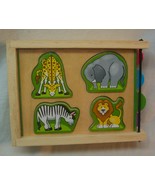Melissa &amp; Doug 4 MINI WOODEN PUZZLES Puzzle Pack SET Animal ZOO FARM OCEAN - $282.14 MXN