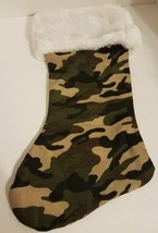 Camo Christmas Stocking Hunters Military by North Star Creations 17&quot; Long - £9.90 GBP