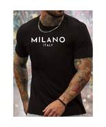 [MILANO ITALY Print Tee] Italian Style Short-Sleeved T-Shirt - &quot;MILANO I... - $9.99
