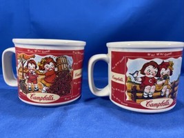 1998 Campbell&#39;s Kids Soup Mugs  By Houston Harvest - Set Of 2  - Spring/... - $14.95