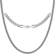 Diamond Cut Miami Mens Cuban Link Chain Necklace, Silver Chain (10mm,20&quot;) - £13.88 GBP