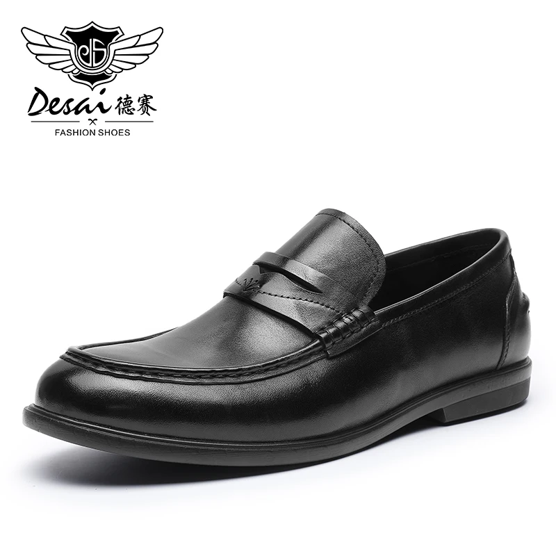 Top Quality Men Shoes Loafers Casual Easy Wear Male Full Grain Leather C... - $141.78