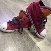 Converse All Star Pink &amp; Purple Chuck Taylor High Top Shoes Sz 10 girls sneakers - £14.75 GBP