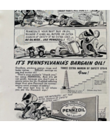 1938 Pennzoil Pennz-Owls Cartoon Advertisement Automobilia Comic Strip E... - $34.88 CAD