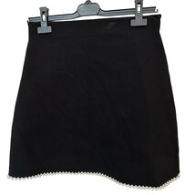 Sandro Violette Beaded Trim Mini Skirt Black Size 40 US 8 New with tags - $74.25
