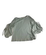 Eyeshadow Womens Top M Tie Ruffle Bell-Sleeve Eyelet MINT Boho Long Sleeves - €13,17 EUR