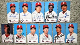(11) Different 1996 TEXAS RANGERS Dr. Pepper Autographed 3&quot; x 4&quot; Baseball Cards - £35.87 GBP