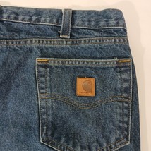 Carhartt Men's Blue Denim Workwear Jeans Measured Size (42×29) image 6
