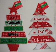 Christmas Tree Holiday Tidings Wall Hanger Danglers 17’x10” Select: Tidings - $3.99