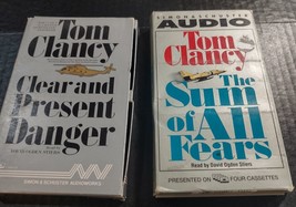 Tom Clancy The Sum of All Fears &amp; Clear And Present Danger Cassette Lof of 2 - £9.28 GBP