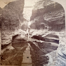 Elfin Gorge Fairy Pools Watkins Glen New York NY Underwood Stereoview Photo - £5.44 GBP