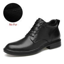 DEKABR Size 35~50 Warm Heighten Boots Genuine Leather Men Boots High Quality Aut - £82.58 GBP
