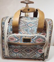 Nicole Miller Sedona Carry On Wheeled Underseat Bag Aztec Inspired Teles... - $900.78 MXN