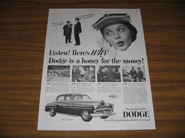 1951 Print Ad Dodge Cars Big Dependable 4-Door - £11.36 GBP