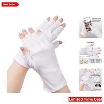 Fingerless Cotton Gloves - 4 Pairs for Soothing Dry Hands Overnight - $34.60