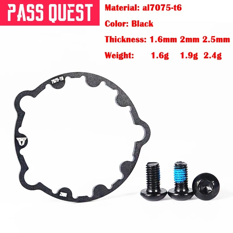 Pass quest gxp offset crank washer 1 6mm 2mm 2 5mm al7075 t6 for sram crank thumb200