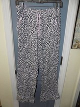 Victoria&#39;s Secret Pink/Black Leopard Print Pajama Pants Size XS Women&#39;s EUC - $22.75