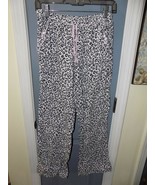 Victoria&#39;s Secret Pink/Black Leopard Print Pajama Pants Size XS Women&#39;s EUC - £14.36 GBP