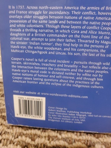 Classics Ser.: The Last of the Mohicans by James Fenimore Cooper (1997, Trade... Item image 3