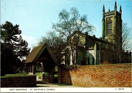 East Grinstead St. Swithun&#39;s Church Brick Wall Road Thru Canopy Vintage Postcard - £7.40 GBP