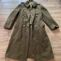 Vintage Military Army Field Overcoat Long Liner Green Heavy Liner Size M... - £119.74 GBP