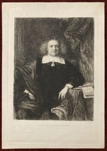 Original Engraving Bildnis Eines Vornehmen Mannes William Unger F. Bol ca1900 - £44.53 GBP