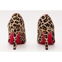 The Olbia Leopard Leather Pump Fuchsia Sole Women Shoe image 3