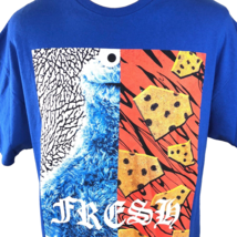 Cookie Monster Fresh Sesame Street Adult XXL T-Shirt sz 2XL Mens HipHop Licensed - £19.20 GBP