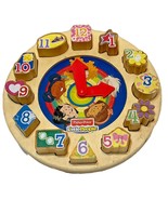 Fisher Price Little People Wooden Discovery Time Puzzle Clock Mattel - $21.17