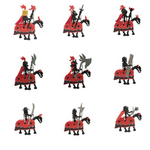 18pcs Skeleton Red Dragon Knights Mounted Skeleton Horses Minifigures - £21.44 GBP