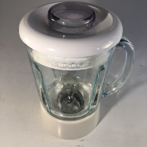 Cuisinart SmartPower Duet Replacement Glass Blender Jar Lid White Bottom 40oz. - £19.46 GBP
