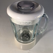 Cuisinart SmartPower Duet Replacement Glass Blender Jar Lid White Bottom 40oz. - £19.77 GBP