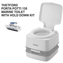 Thetford Porta Potti 135 Marine Toilet W/HOLD Down Kit 92861 - £81.83 GBP